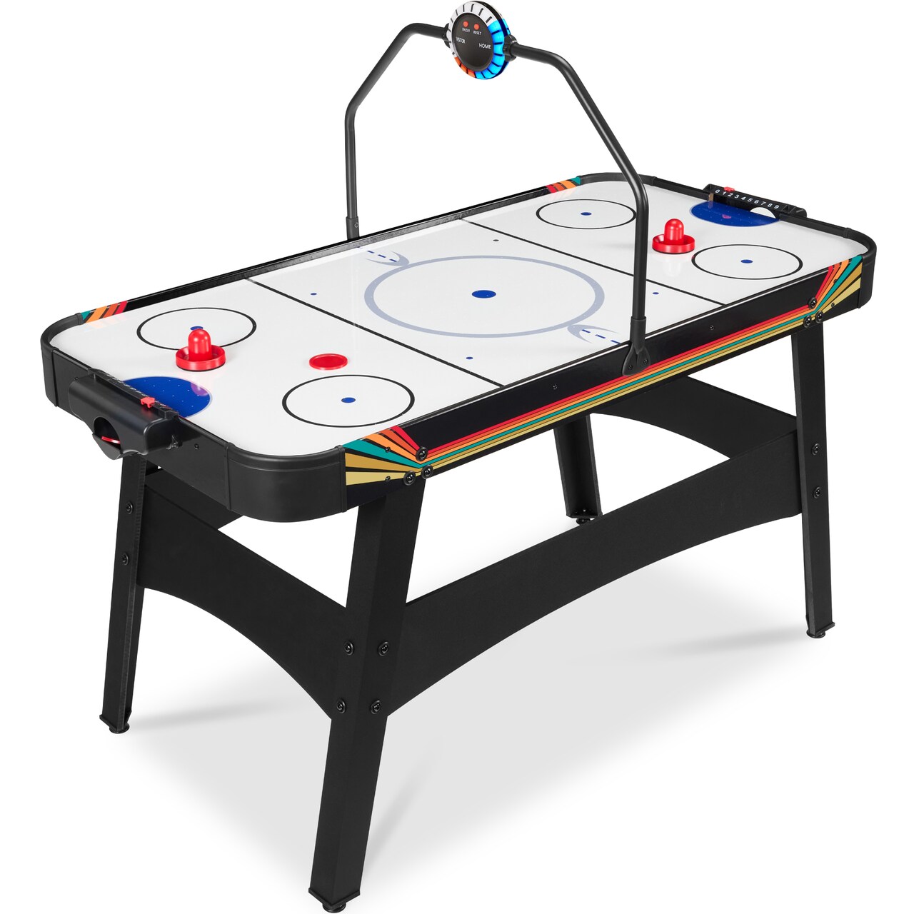 Best Choice Products 54in Air Hockey Game Table w/ LED Lights, Scoreboard, Powerful Motor